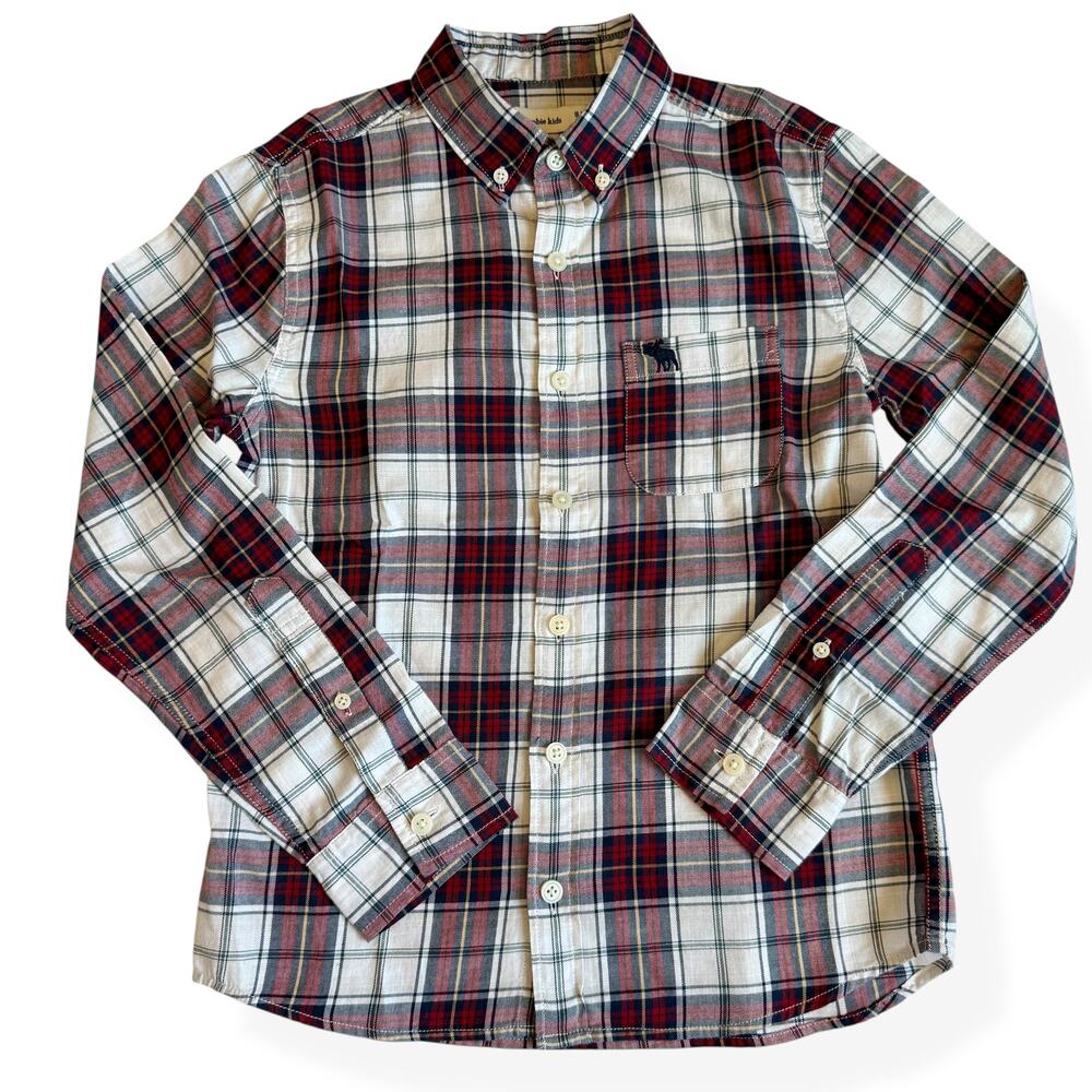 Abercrombie Kids Plaid Button Down Cotton Shirt 9/10